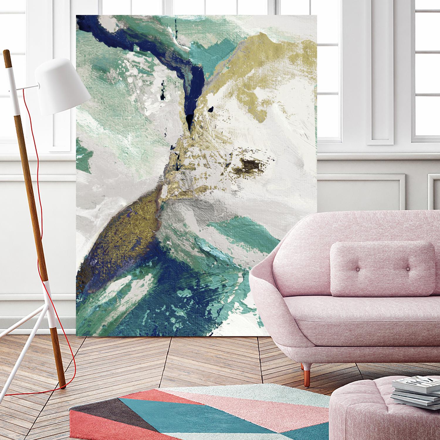 Riviera III by Ruth Palmer on GIANT ART - cyan abstract