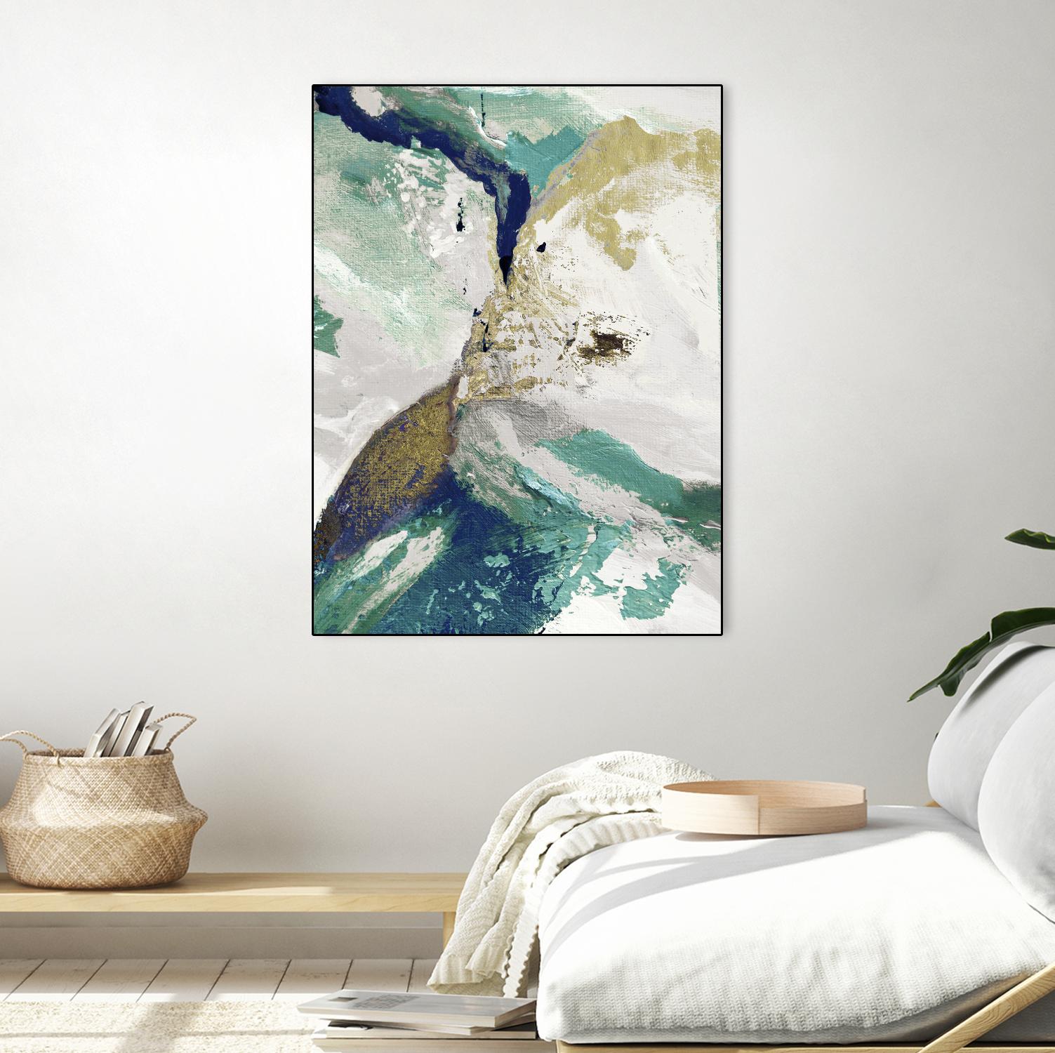 Riviera III by Ruth Palmer on GIANT ART - cyan abstract