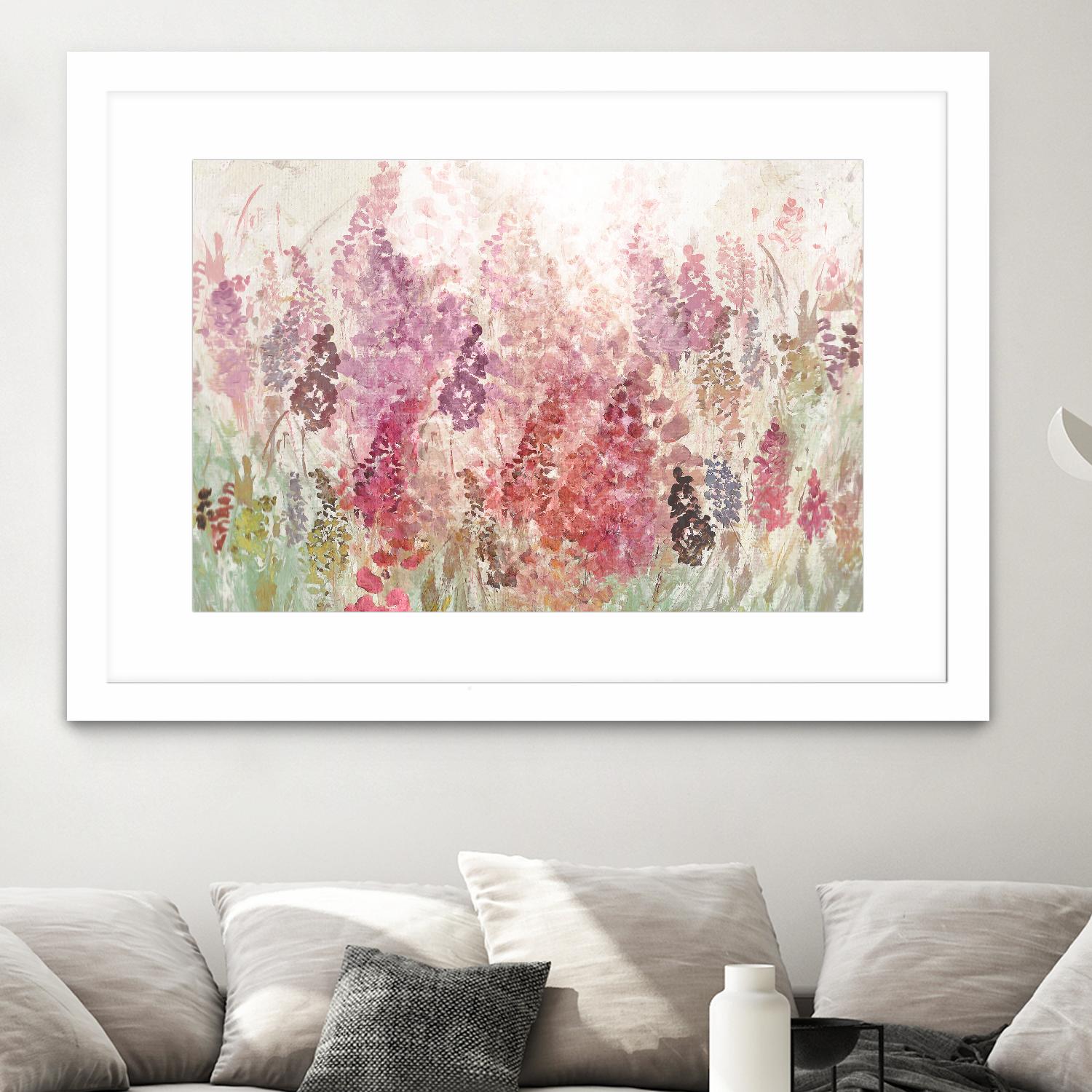 Summer Haze by Ruth Palmer on GIANT ART - pink flowers
