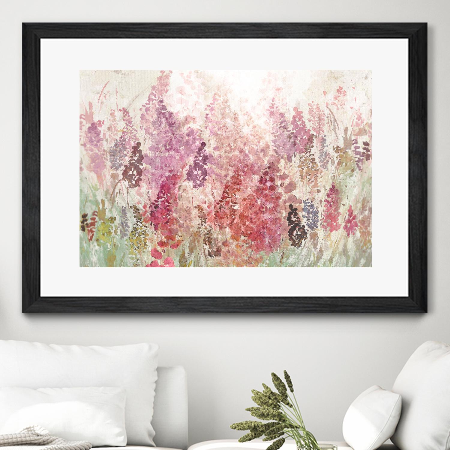 Summer Haze by Ruth Palmer on GIANT ART - pink flowers
