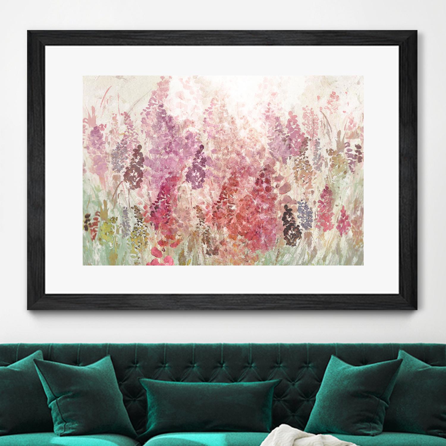 Summer Haze by Ruth Palmer on GIANT ART - pink flowers