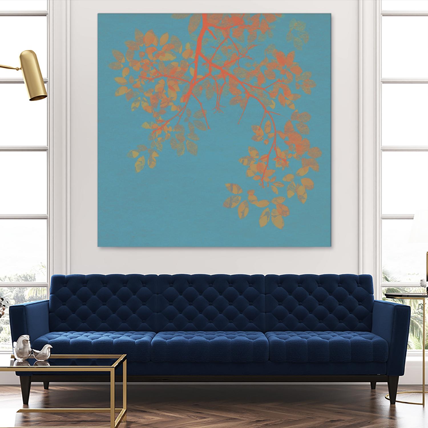 Shire I by Ricki Mountain on GIANT ART - red floral