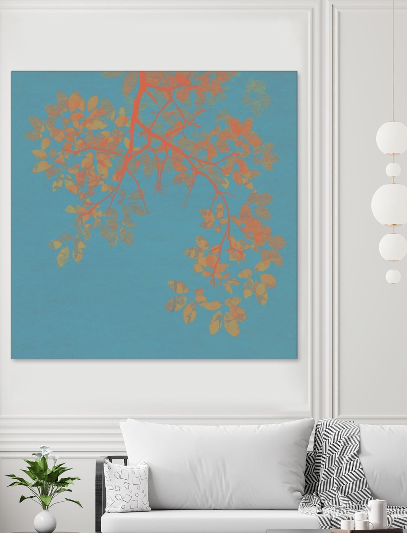 Shire I by Ricki Mountain on GIANT ART - red floral