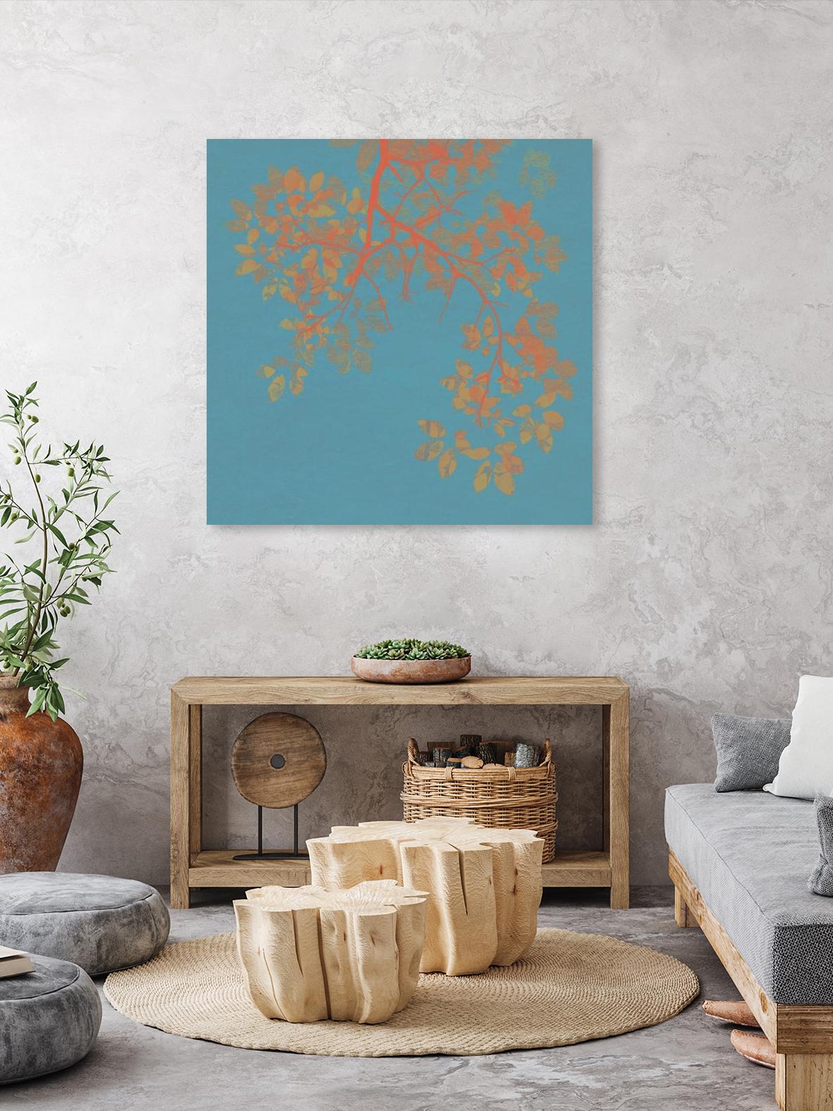 Shire I by Ricki Mountain on GIANT ART - red floral