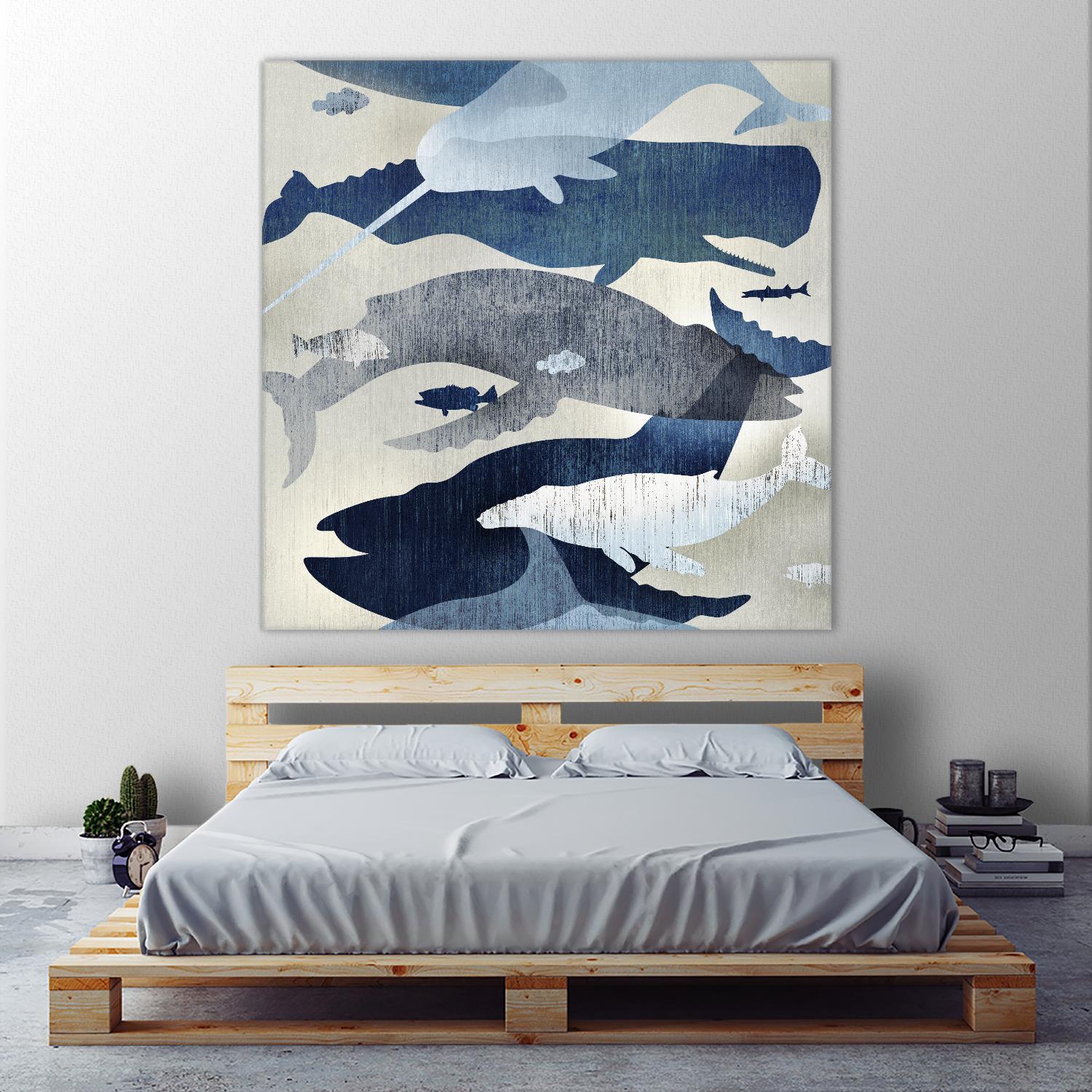 Whale Watching I by Edward Selkirk on GIANT ART - beige nautical