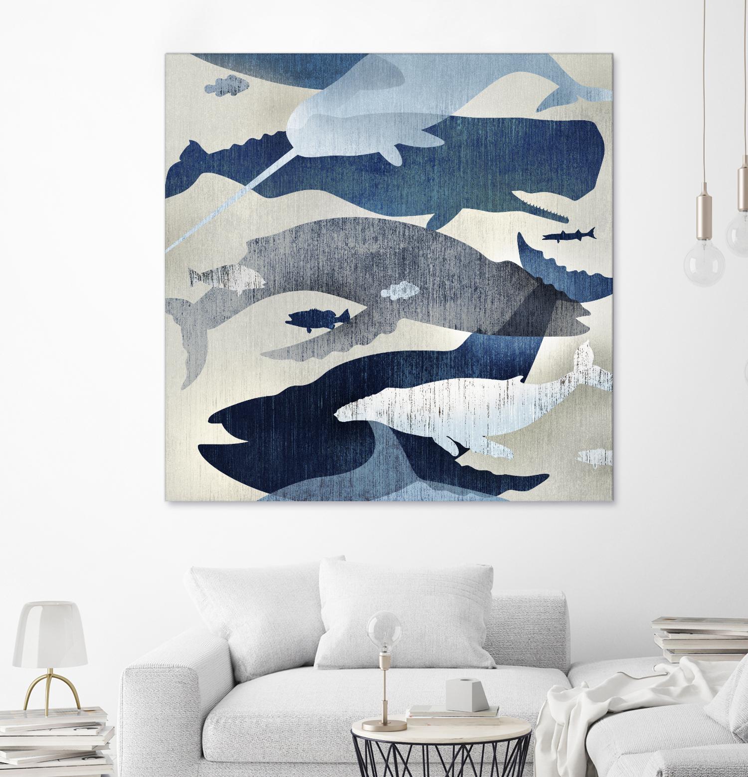 Whale Watching I by Edward Selkirk on GIANT ART - beige nautical