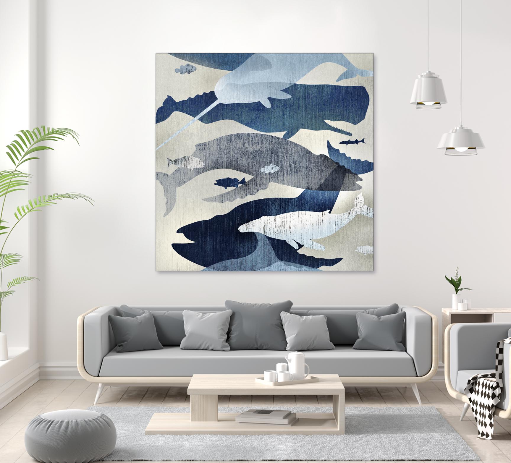 Whale Watching I by Edward Selkirk on GIANT ART - beige nautical