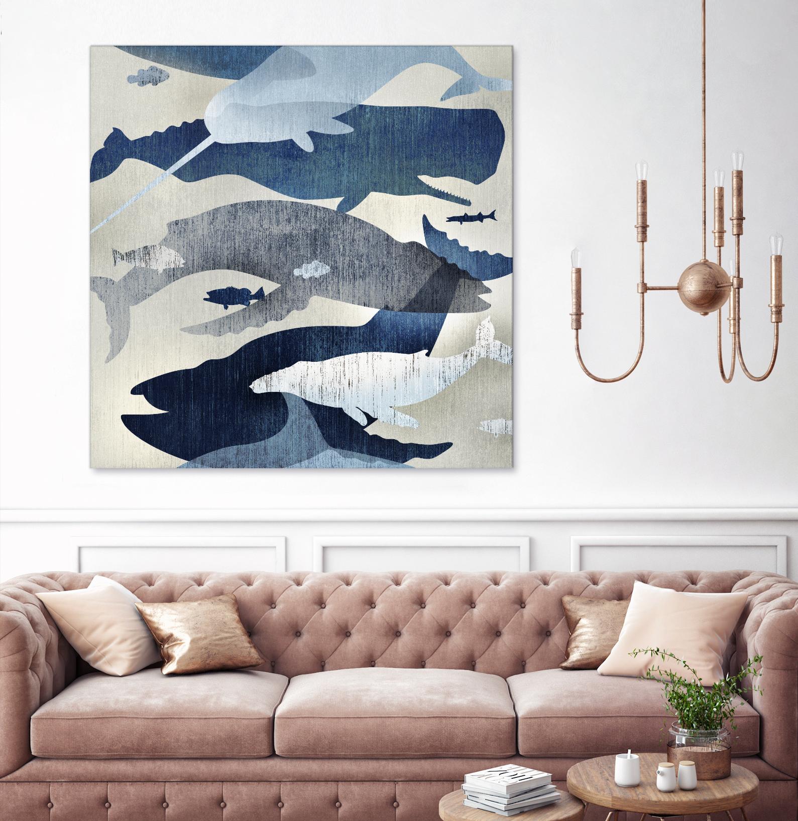 Whale Watching I by Edward Selkirk on GIANT ART - beige nautical