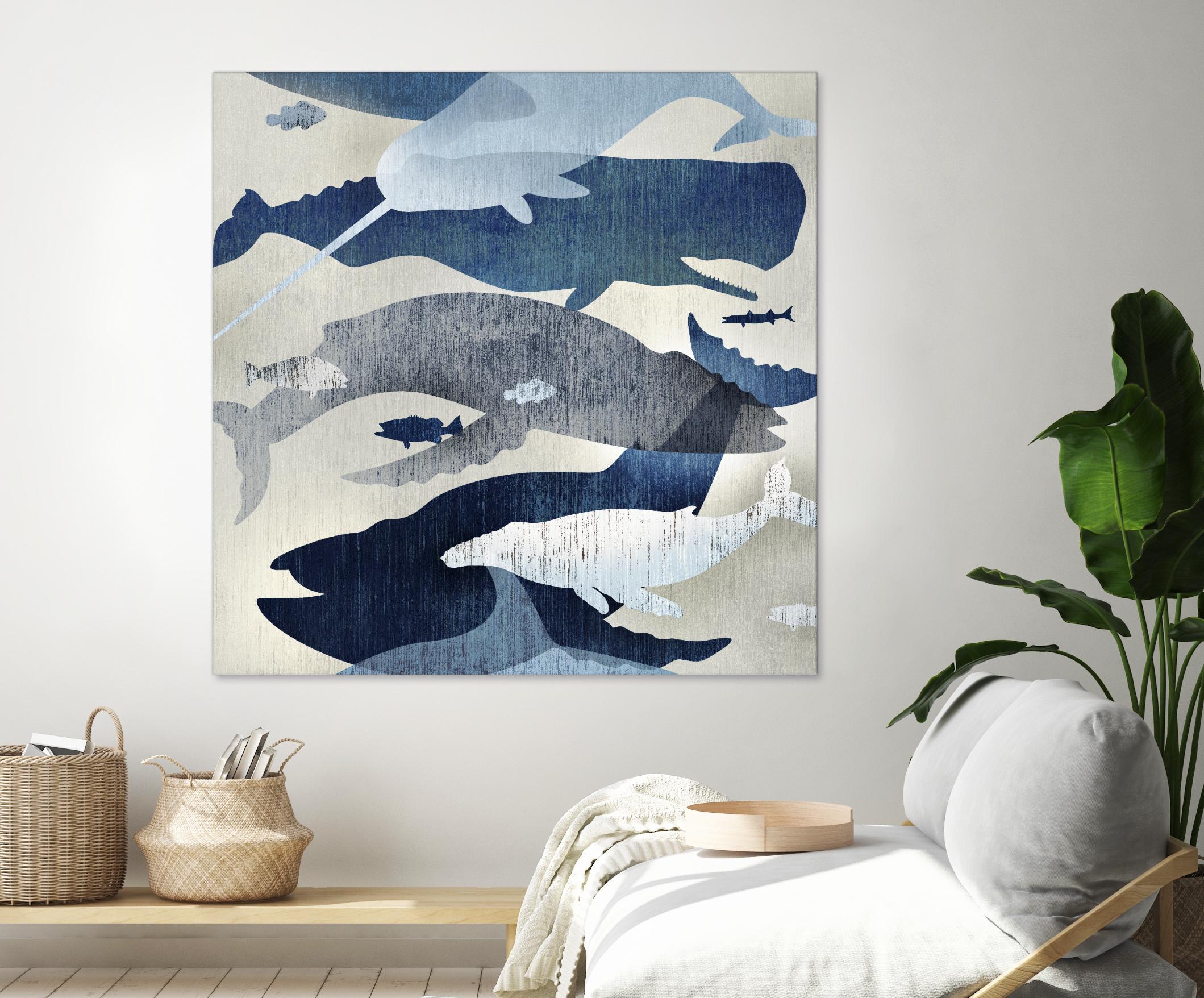 Whale Watching I by Edward Selkirk on GIANT ART - beige nautical