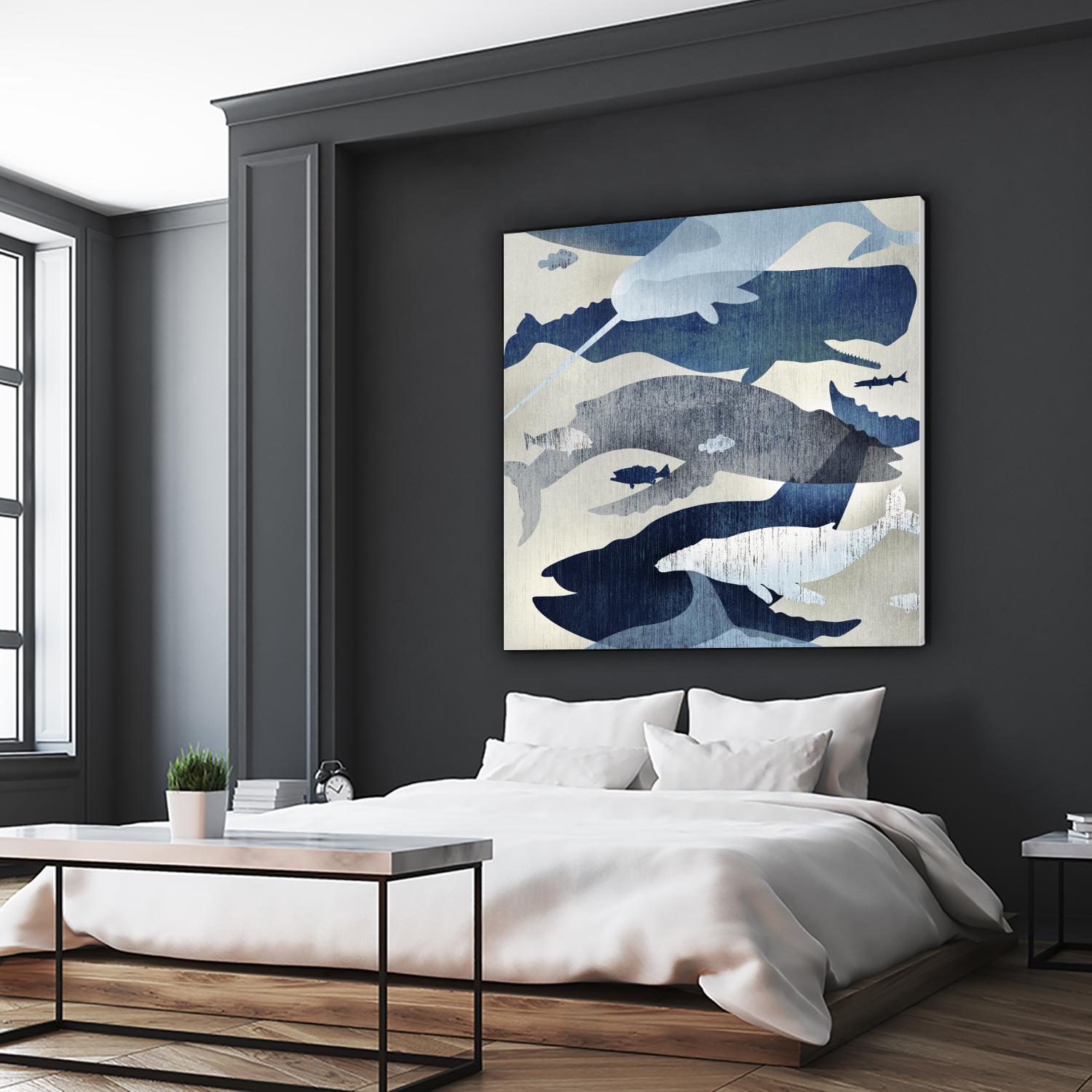 Whale Watching I by Edward Selkirk on GIANT ART - beige nautical