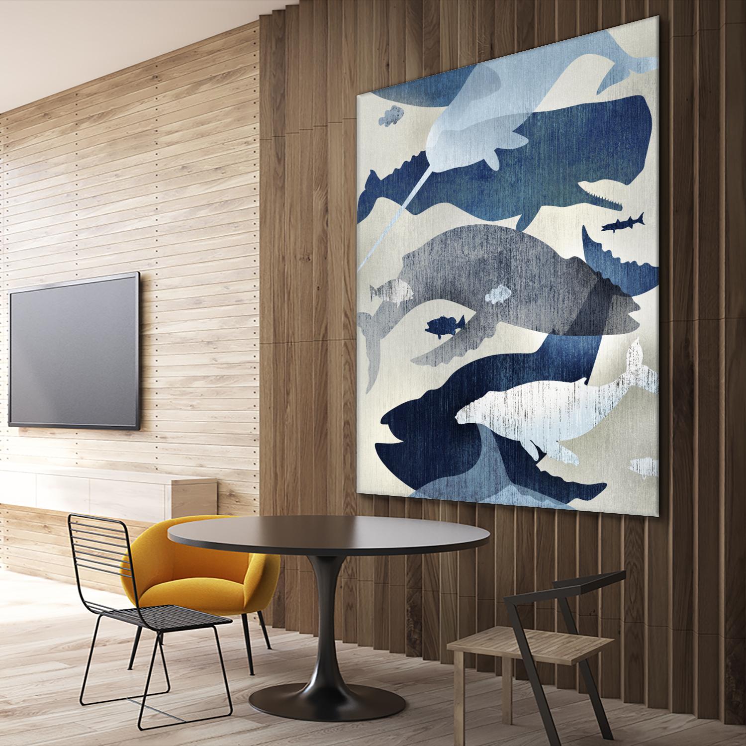 Whale Watching I by Edward Selkirk on GIANT ART - beige nautical