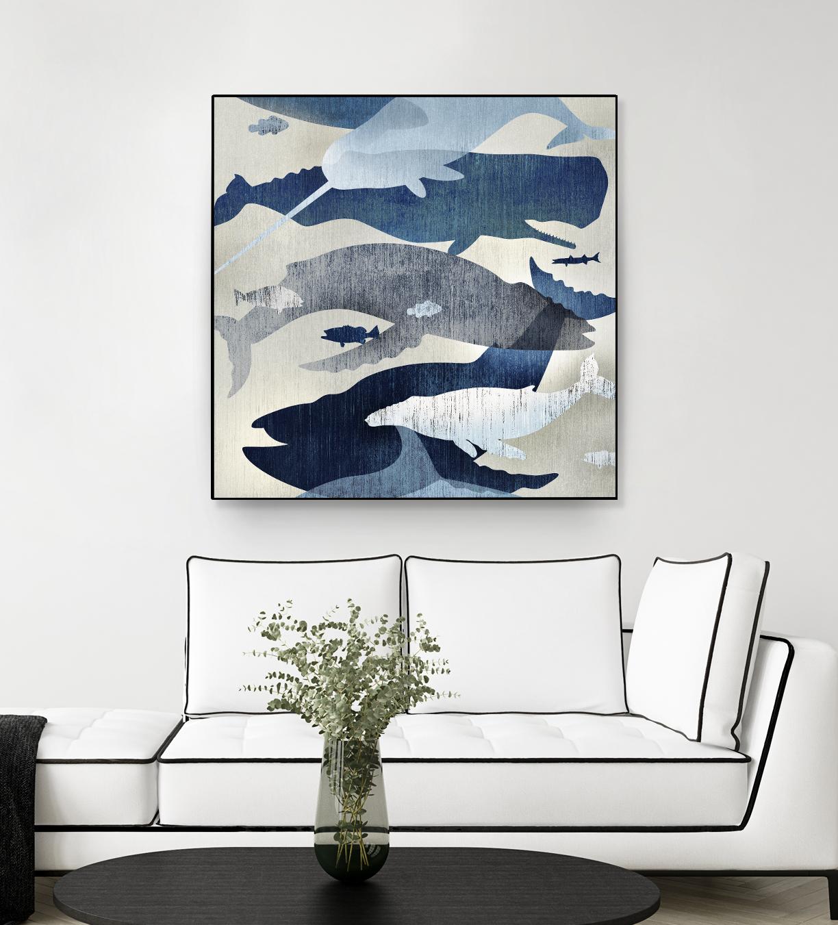 Whale Watching I by Edward Selkirk on GIANT ART - beige nautical