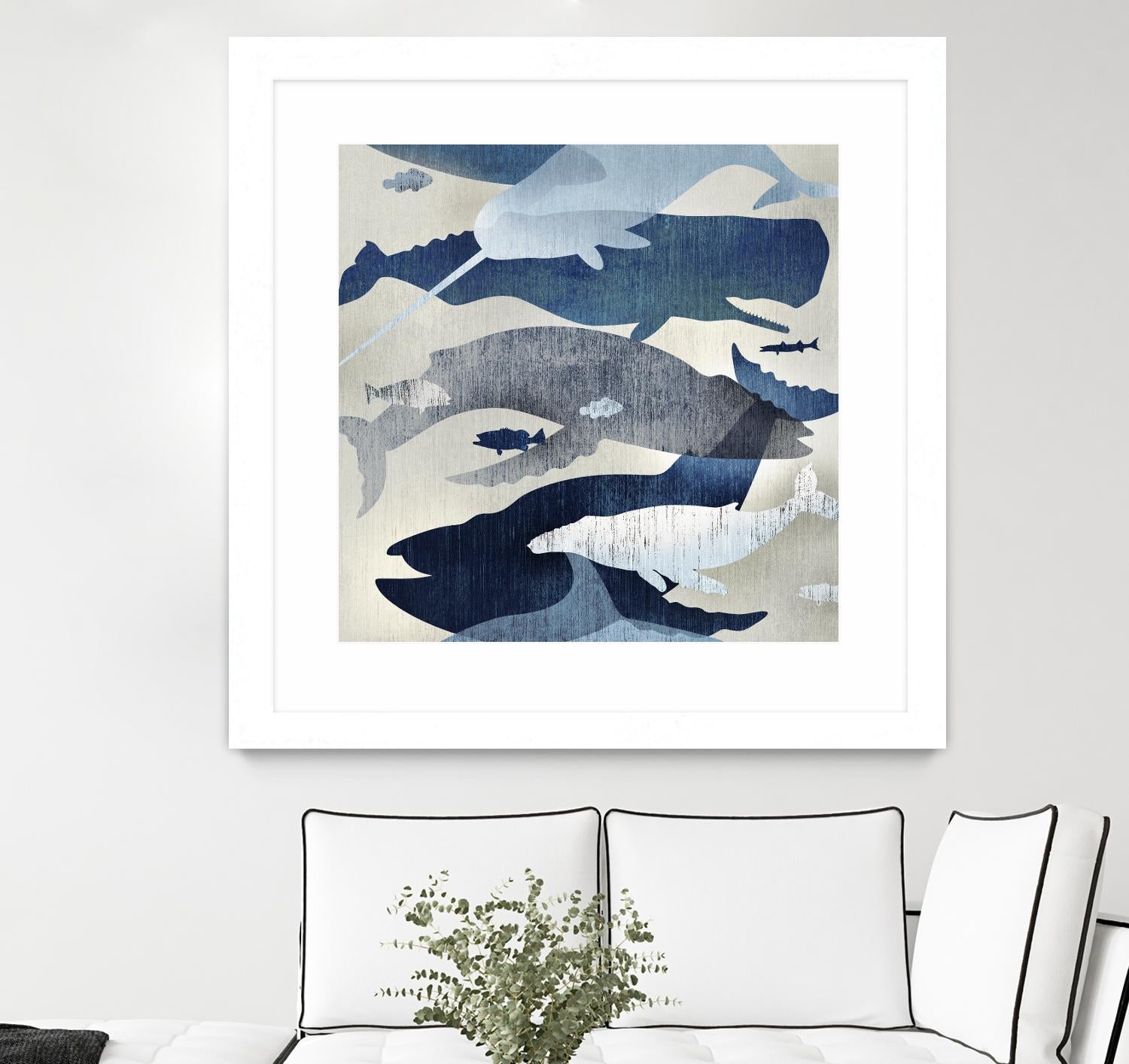 Whale Watching I by Edward Selkirk on GIANT ART - beige nautical