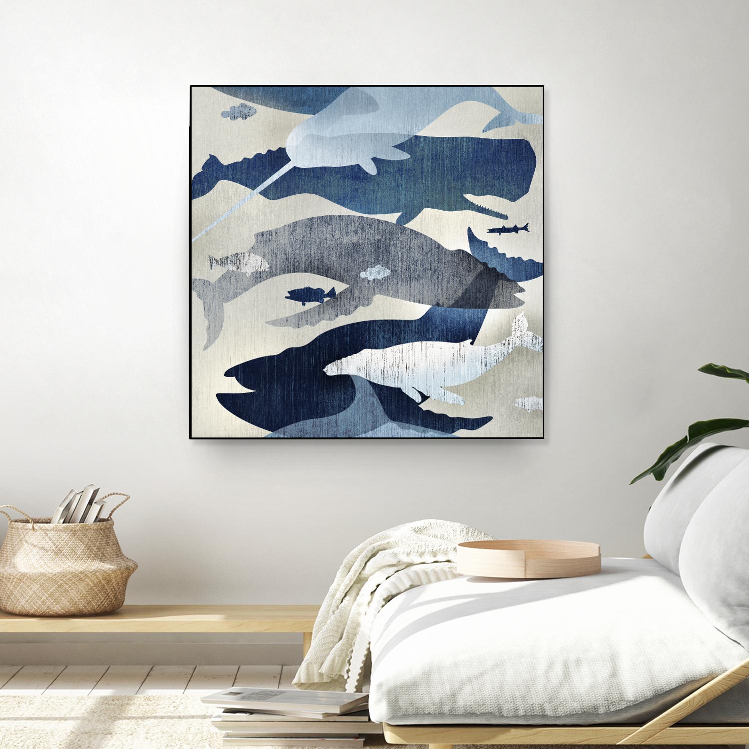 Whale Watching I by Edward Selkirk on GIANT ART - beige nautical