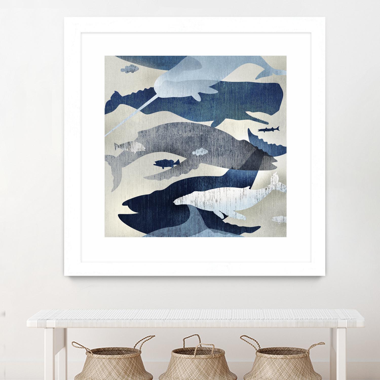 Whale Watching I by Edward Selkirk on GIANT ART - beige nautical