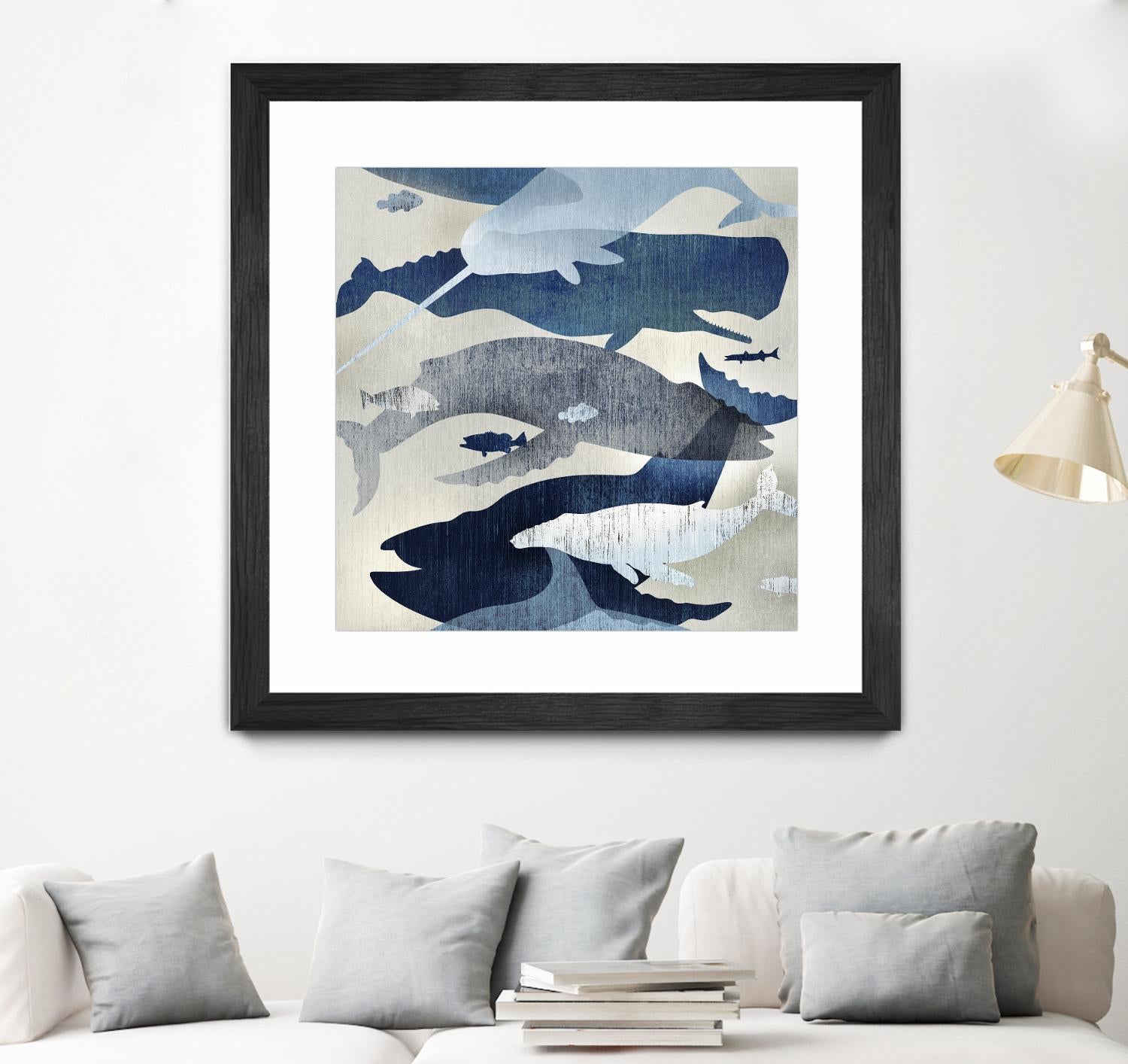 Whale Watching I by Edward Selkirk on GIANT ART - beige nautical