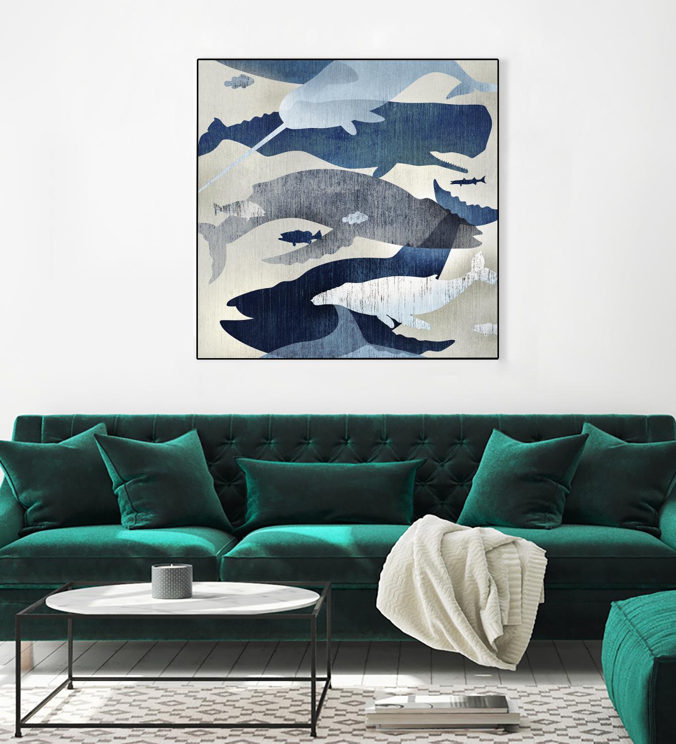 Whale Watching I by Edward Selkirk on GIANT ART - beige nautical
