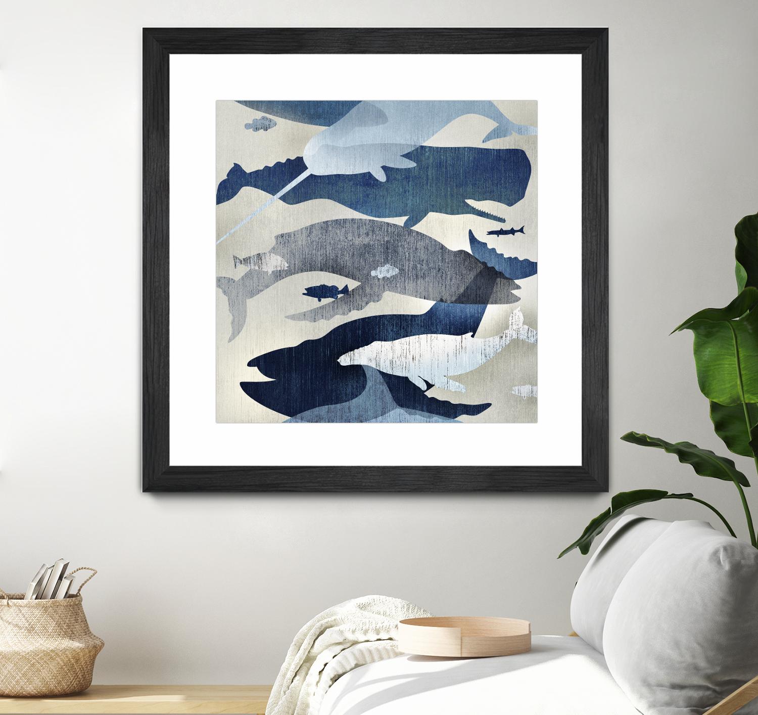Whale Watching I by Edward Selkirk on GIANT ART - beige nautical