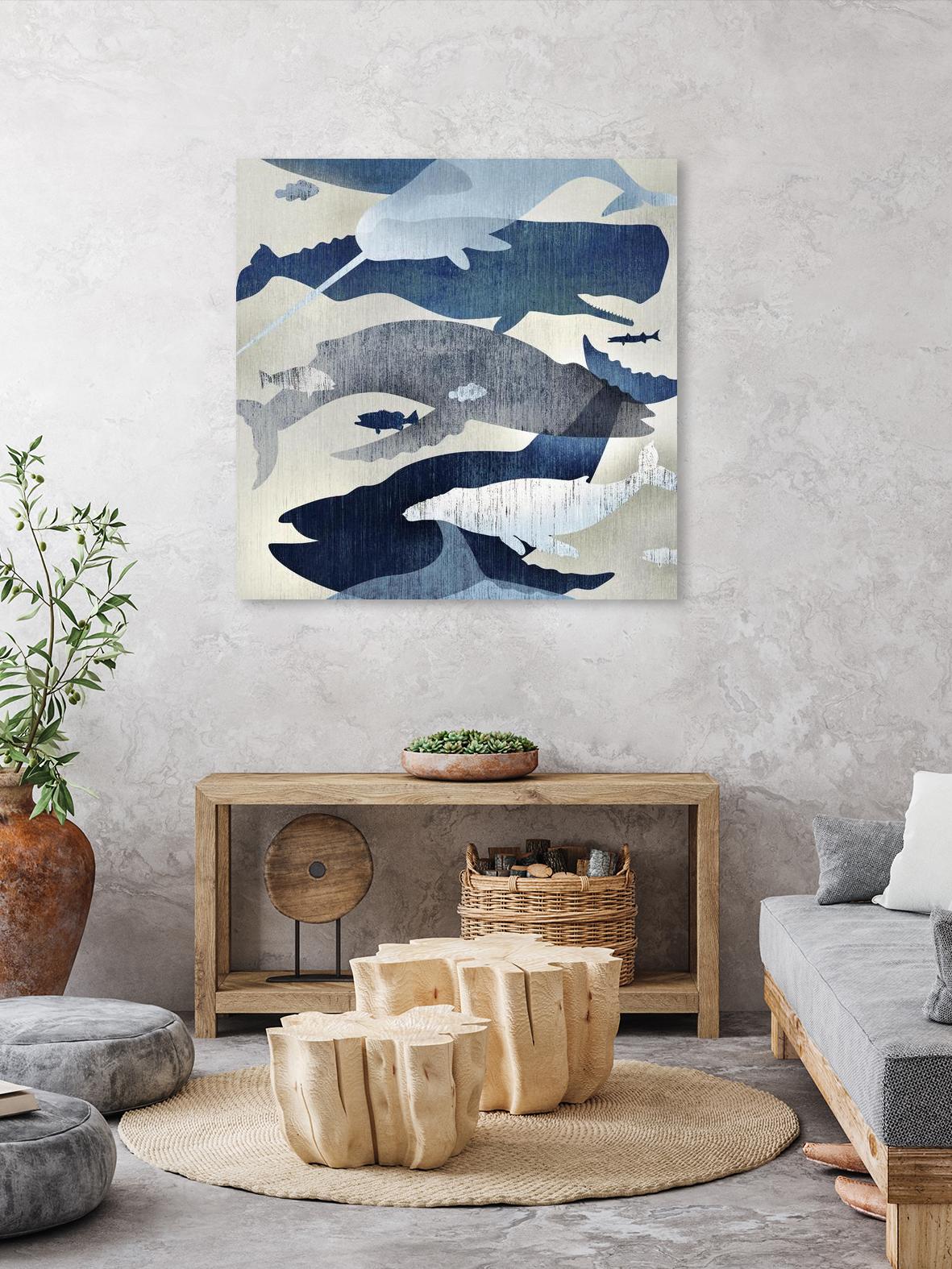 Whale Watching I by Edward Selkirk on GIANT ART - beige nautical