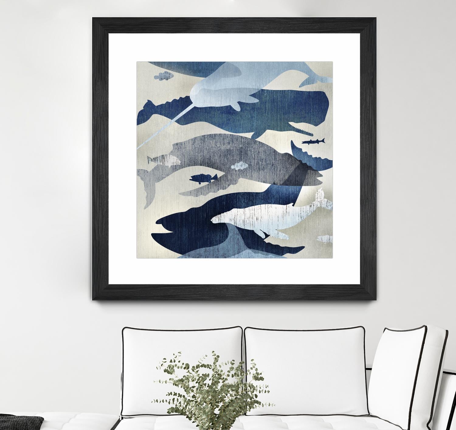 Whale Watching I by Edward Selkirk on GIANT ART - beige nautical