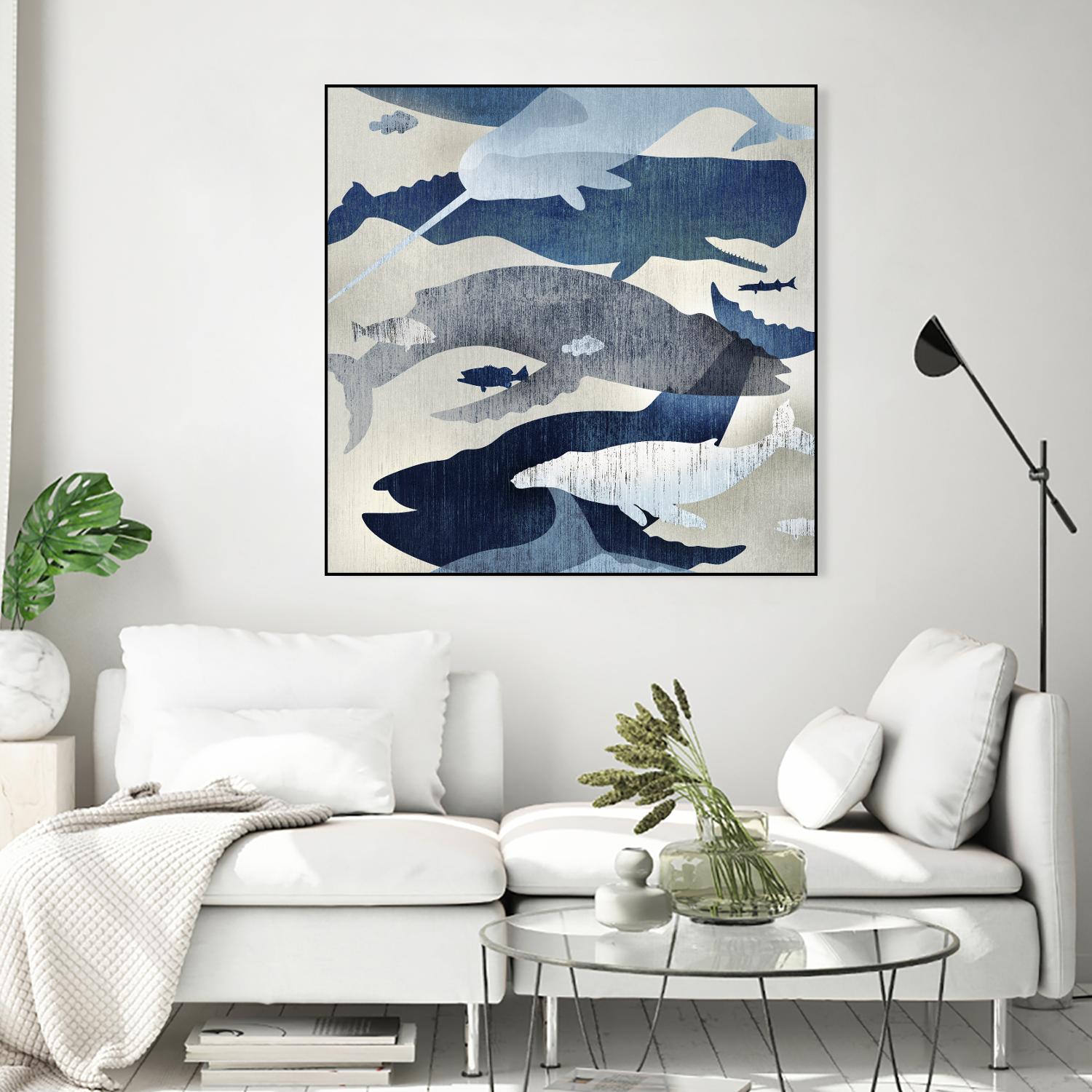 Whale Watching I by Edward Selkirk on GIANT ART - beige nautical