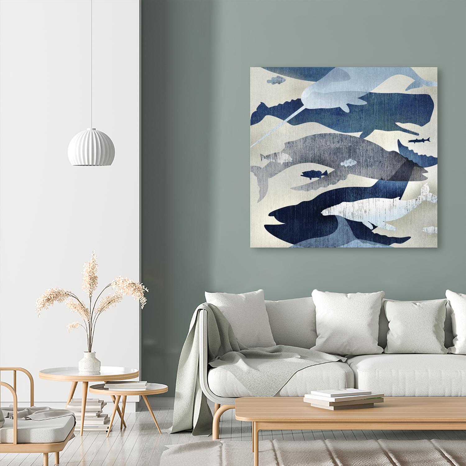 Whale Watching I by Edward Selkirk on GIANT ART - beige nautical