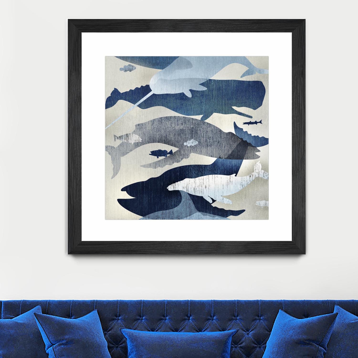 Whale Watching I by Edward Selkirk on GIANT ART - beige nautical