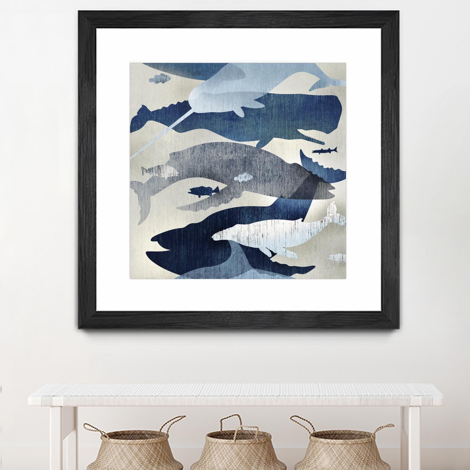 Whale Watching I by Edward Selkirk on GIANT ART - beige nautical