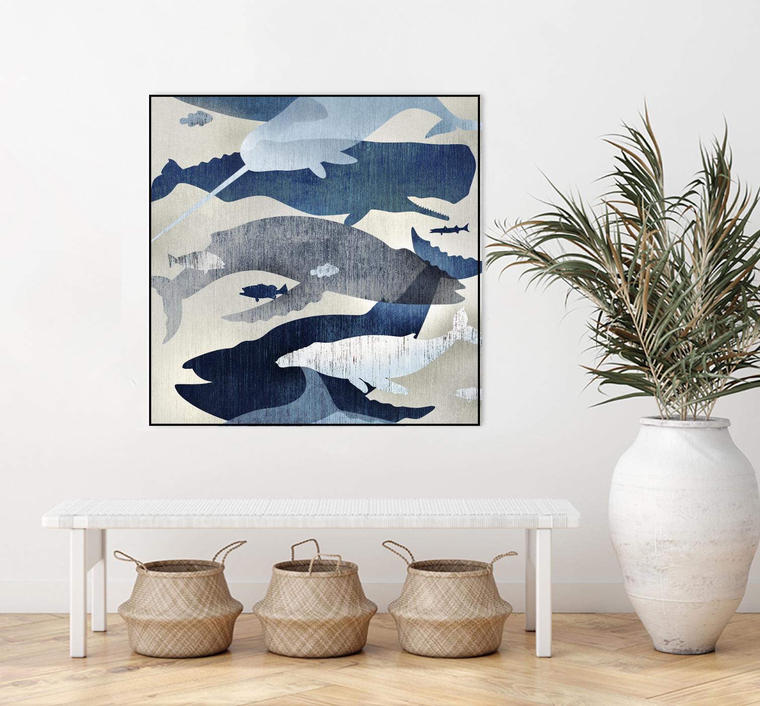 Whale Watching I by Edward Selkirk on GIANT ART - beige nautical