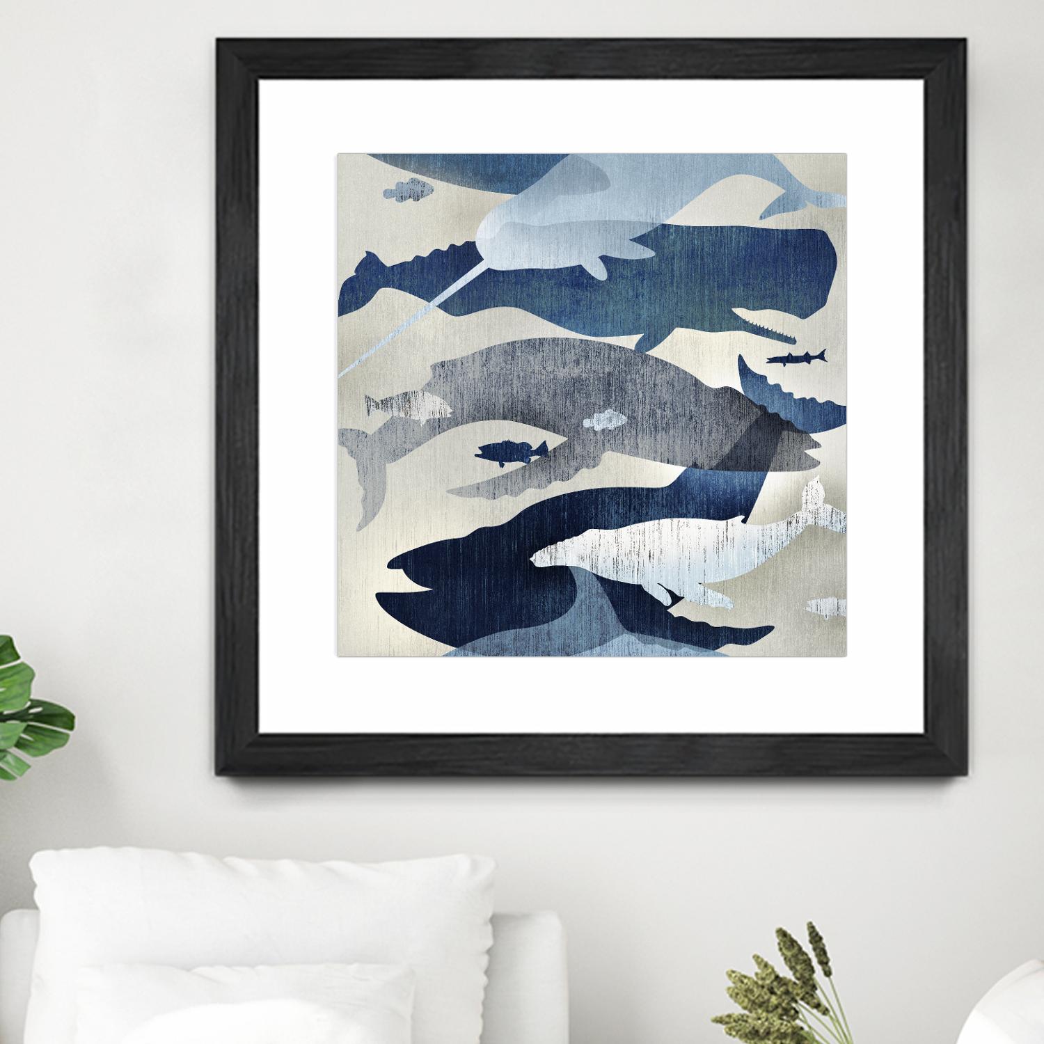 Whale Watching I by Edward Selkirk on GIANT ART - beige nautical