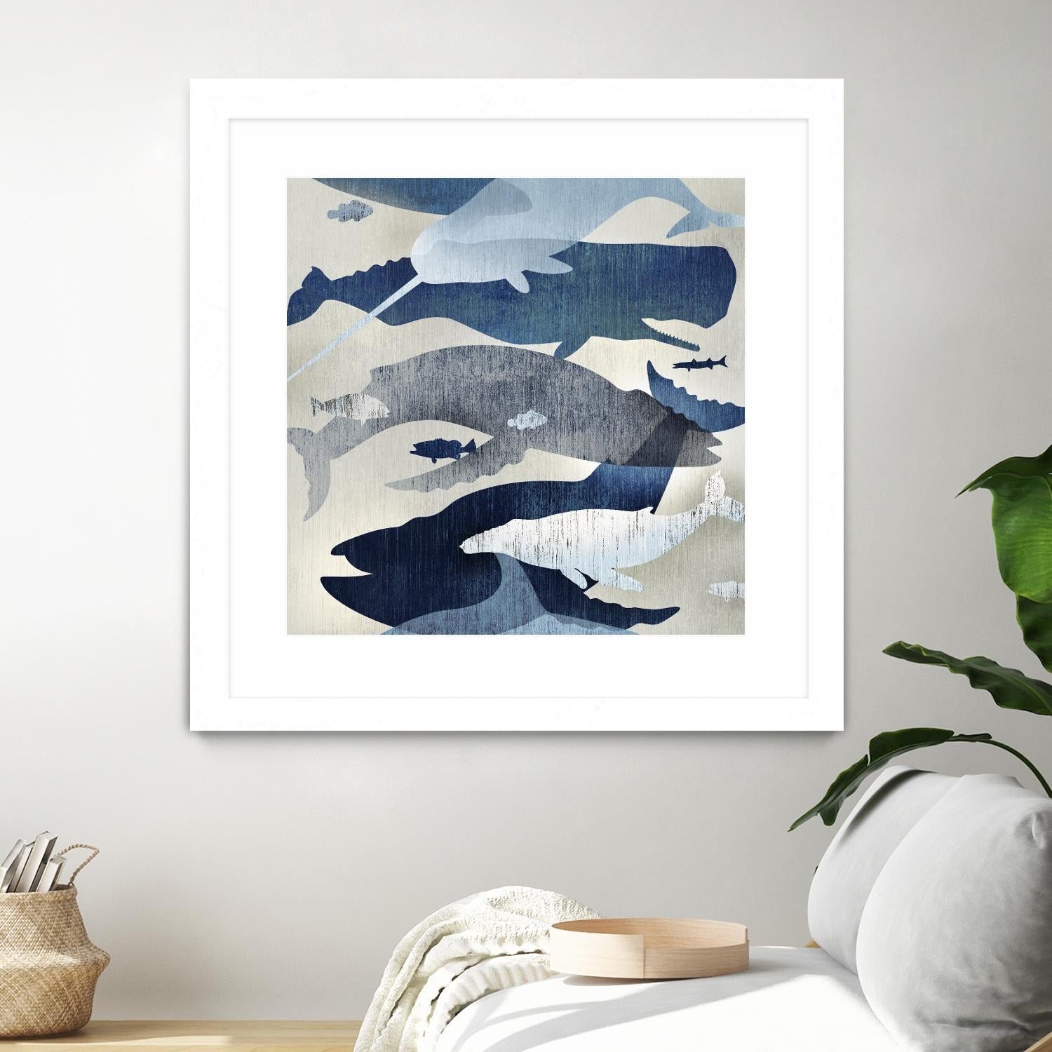 Whale Watching I by Edward Selkirk on GIANT ART - beige nautical