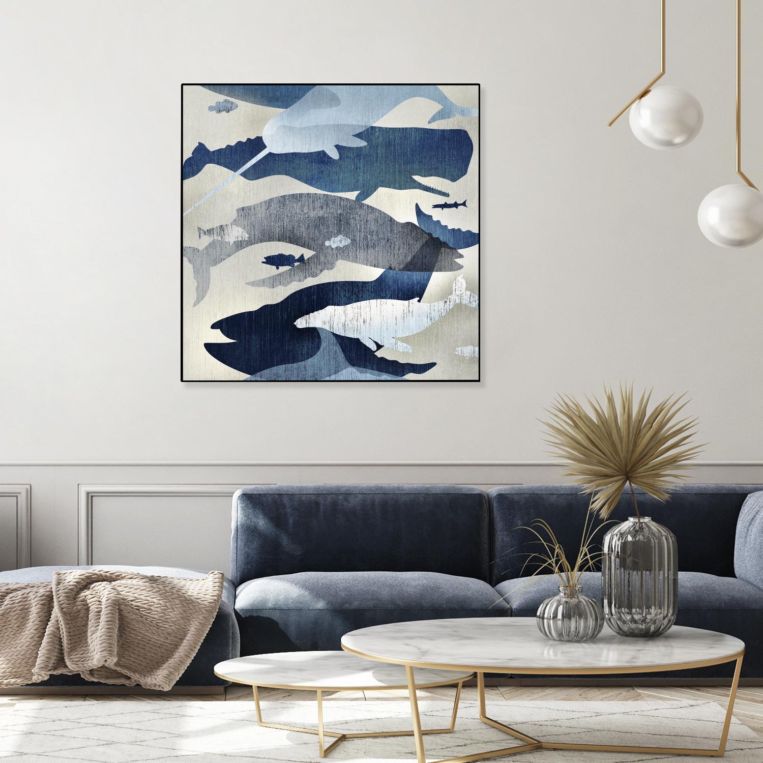 Whale Watching I by Edward Selkirk on GIANT ART - beige nautical