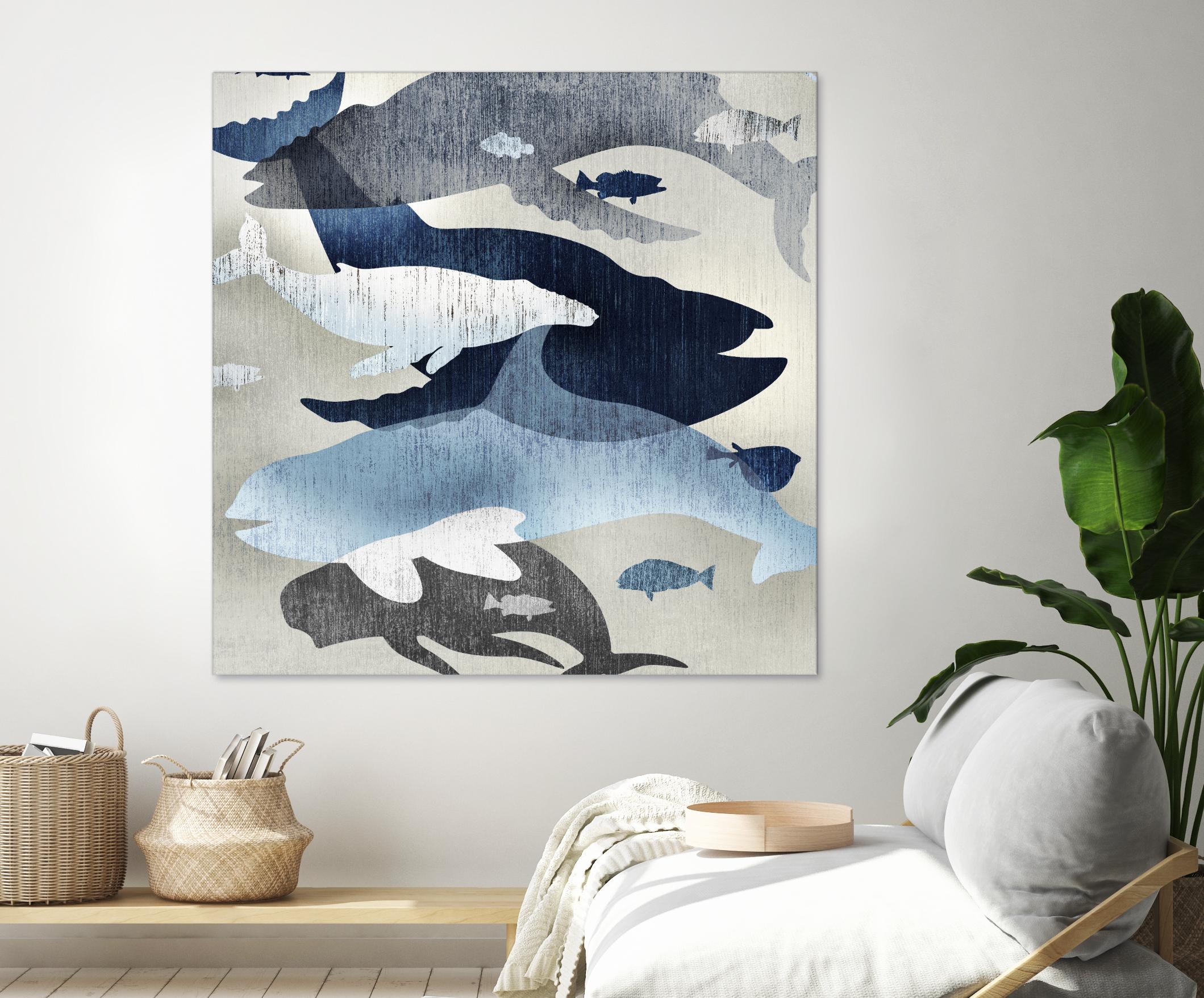 Whale Watching II by Edward Selkirk on GIANT ART - beige nautical