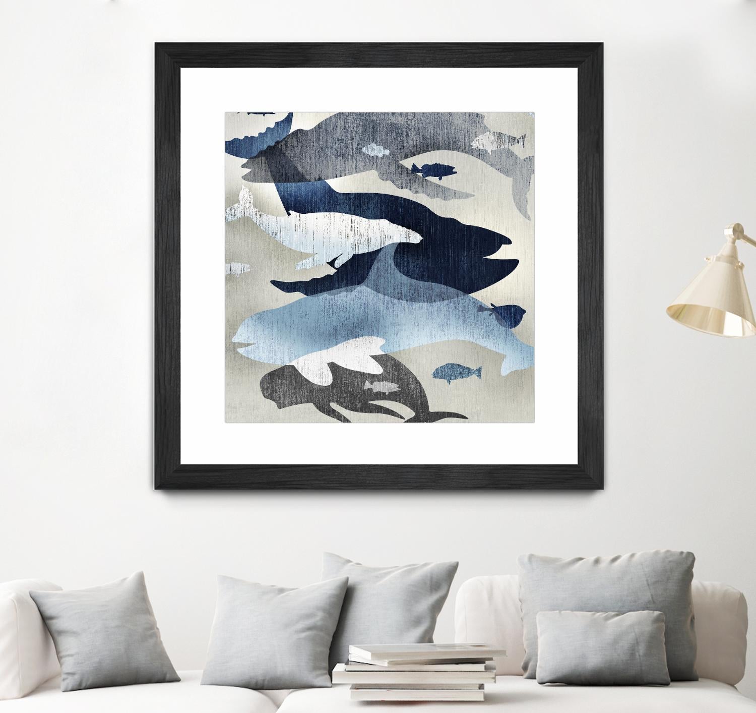 Whale Watching II by Edward Selkirk on GIANT ART - beige nautical