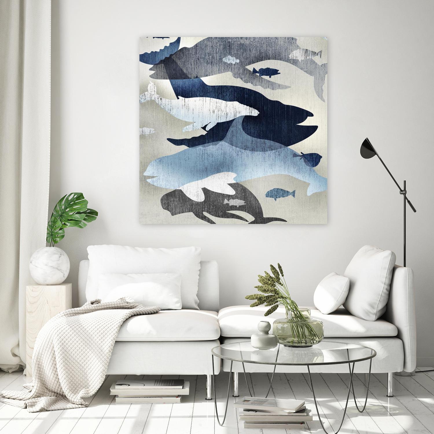 Whale Watching II by Edward Selkirk on GIANT ART - beige nautical