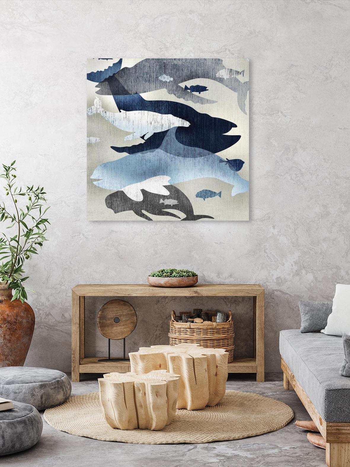 Whale Watching II by Edward Selkirk on GIANT ART - beige nautical
