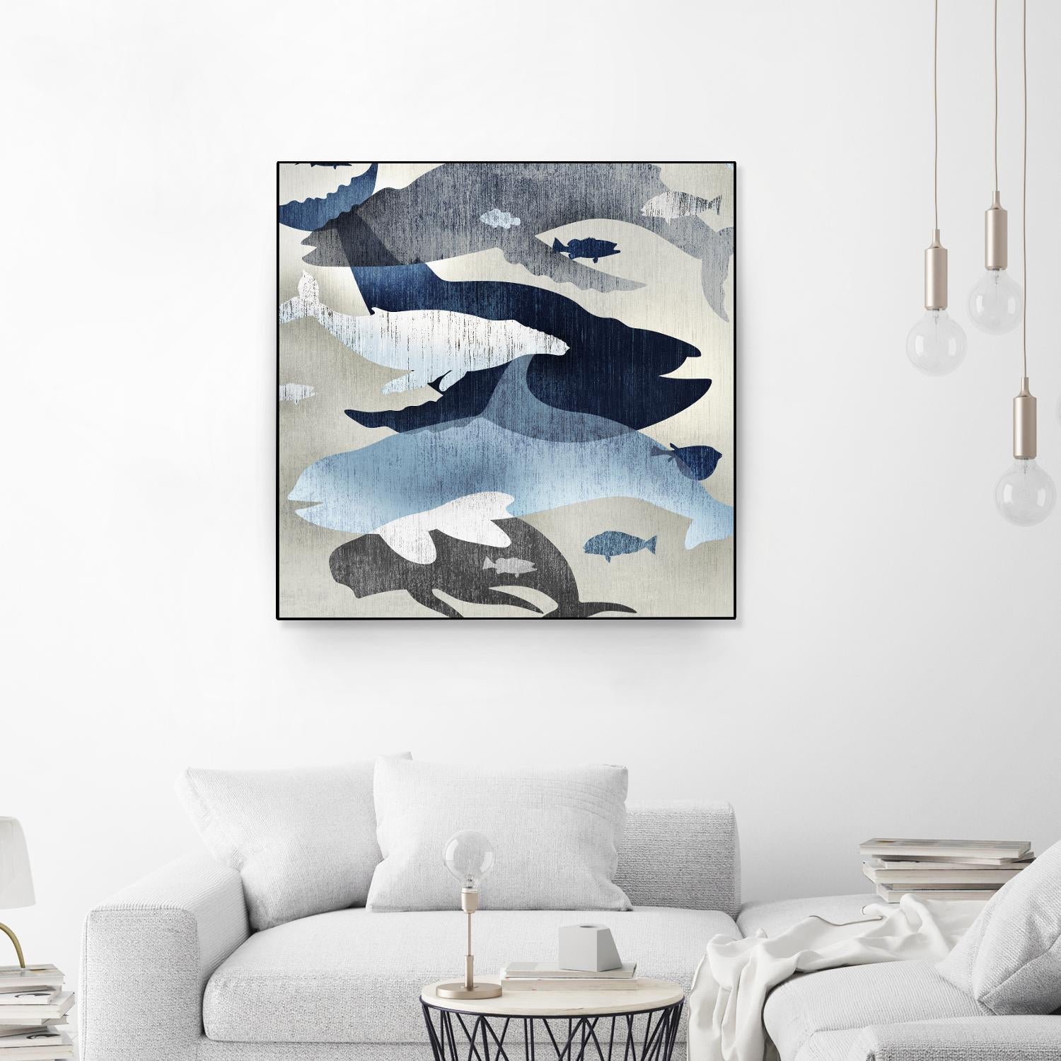 Whale Watching II by Edward Selkirk on GIANT ART - beige nautical