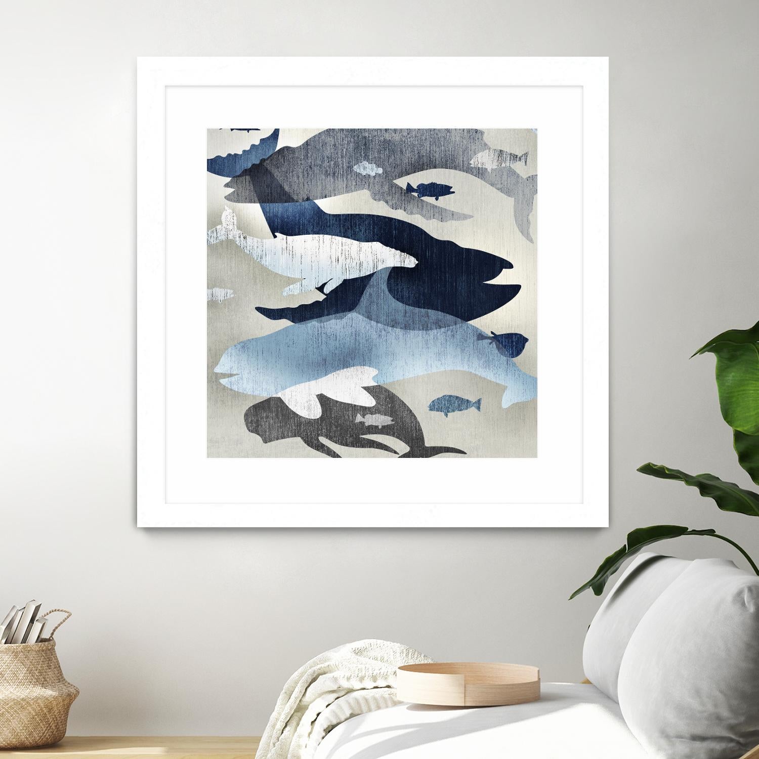 Whale Watching II by Edward Selkirk on GIANT ART - beige nautical