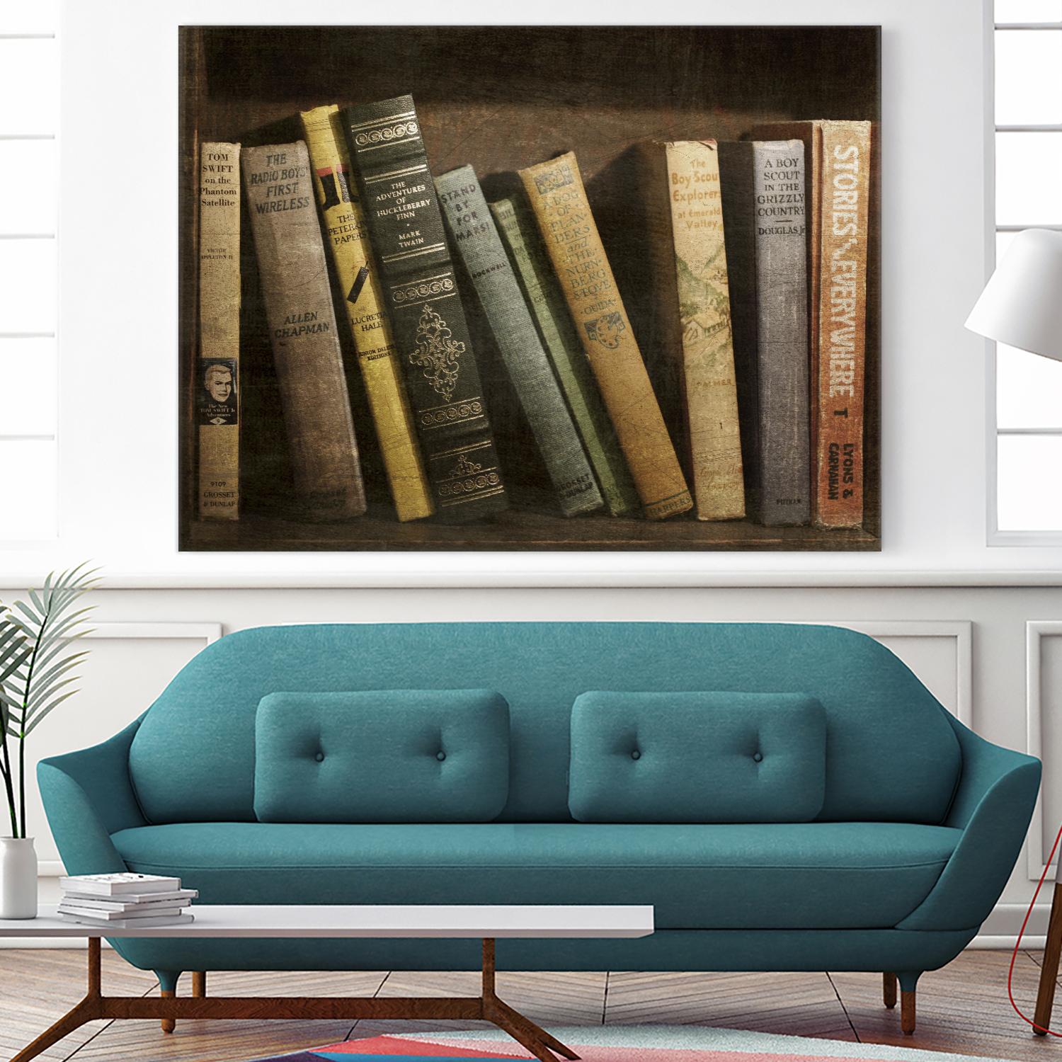 Vintage Book Collection II by Sylvia Cook on GIANT ART - orange leisure