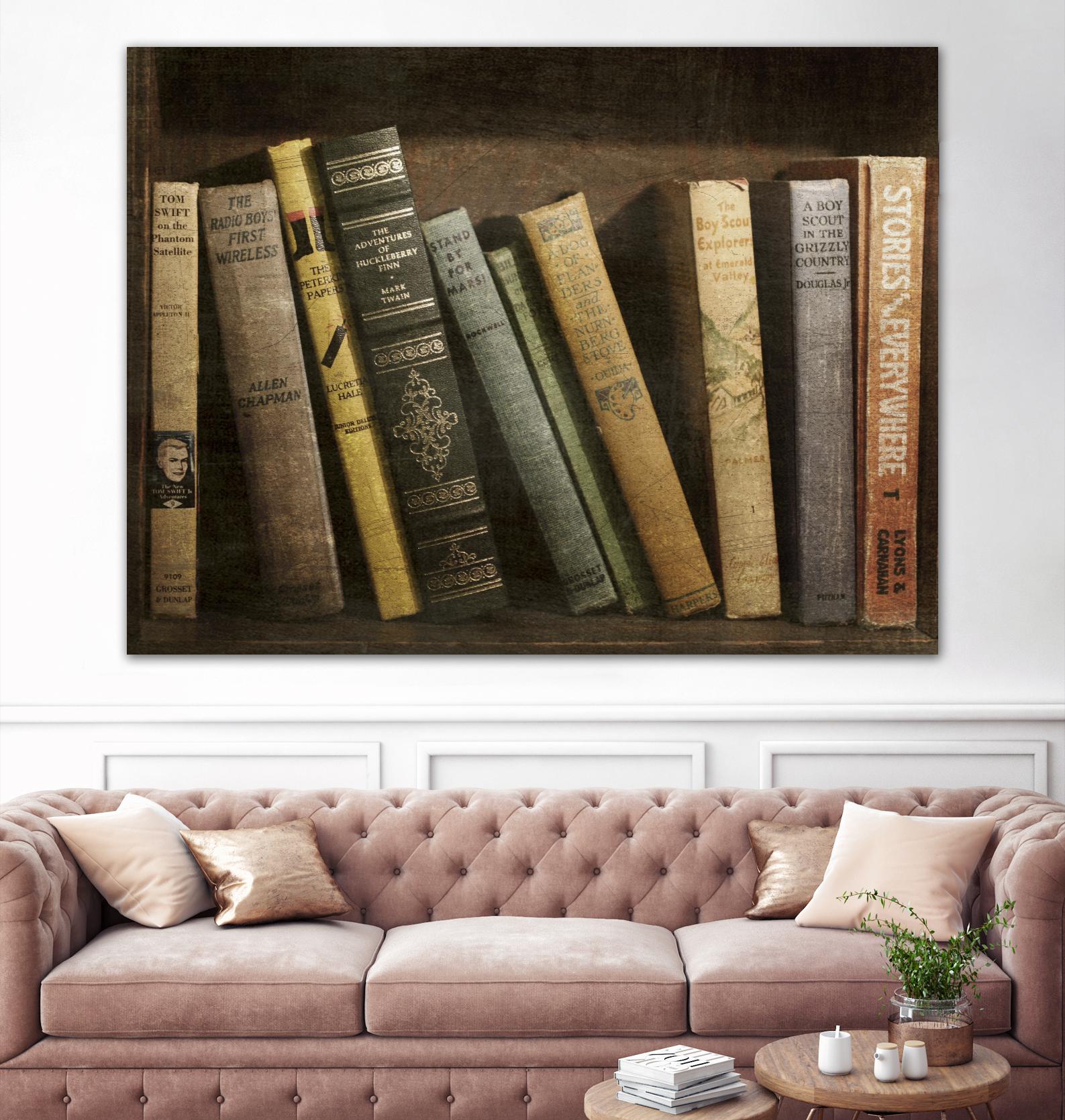 Vintage Book Collection II by Sylvia Cook on GIANT ART - orange leisure