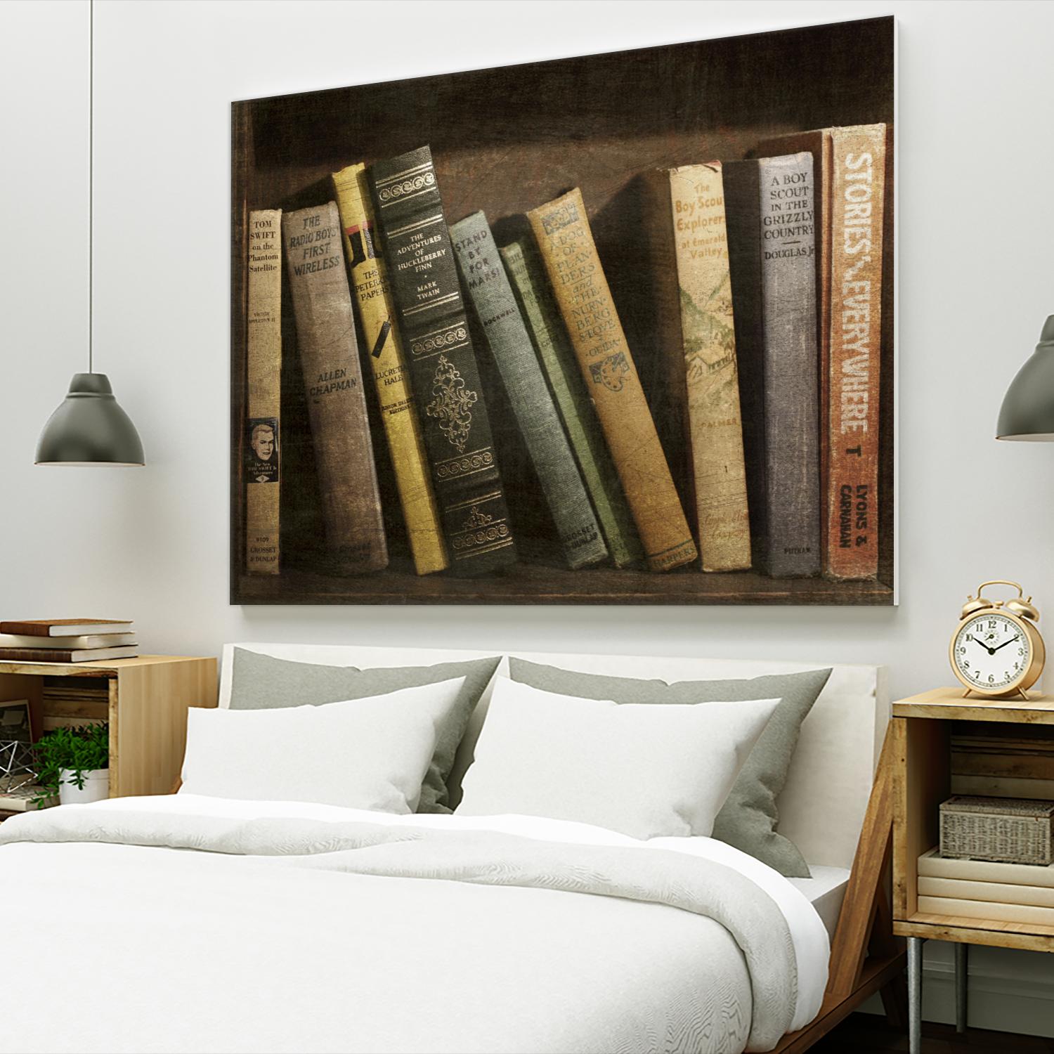 Vintage Book Collection II by Sylvia Cook on GIANT ART - orange leisure