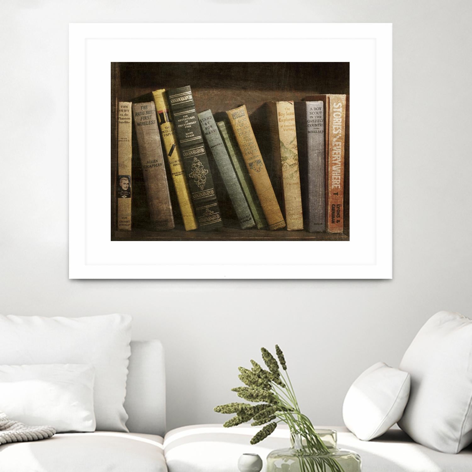 Vintage Book Collection II by Sylvia Cook on GIANT ART - orange leisure