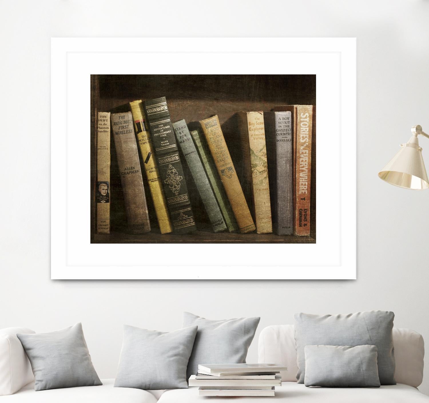 Vintage Book Collection II by Sylvia Cook on GIANT ART - orange leisure