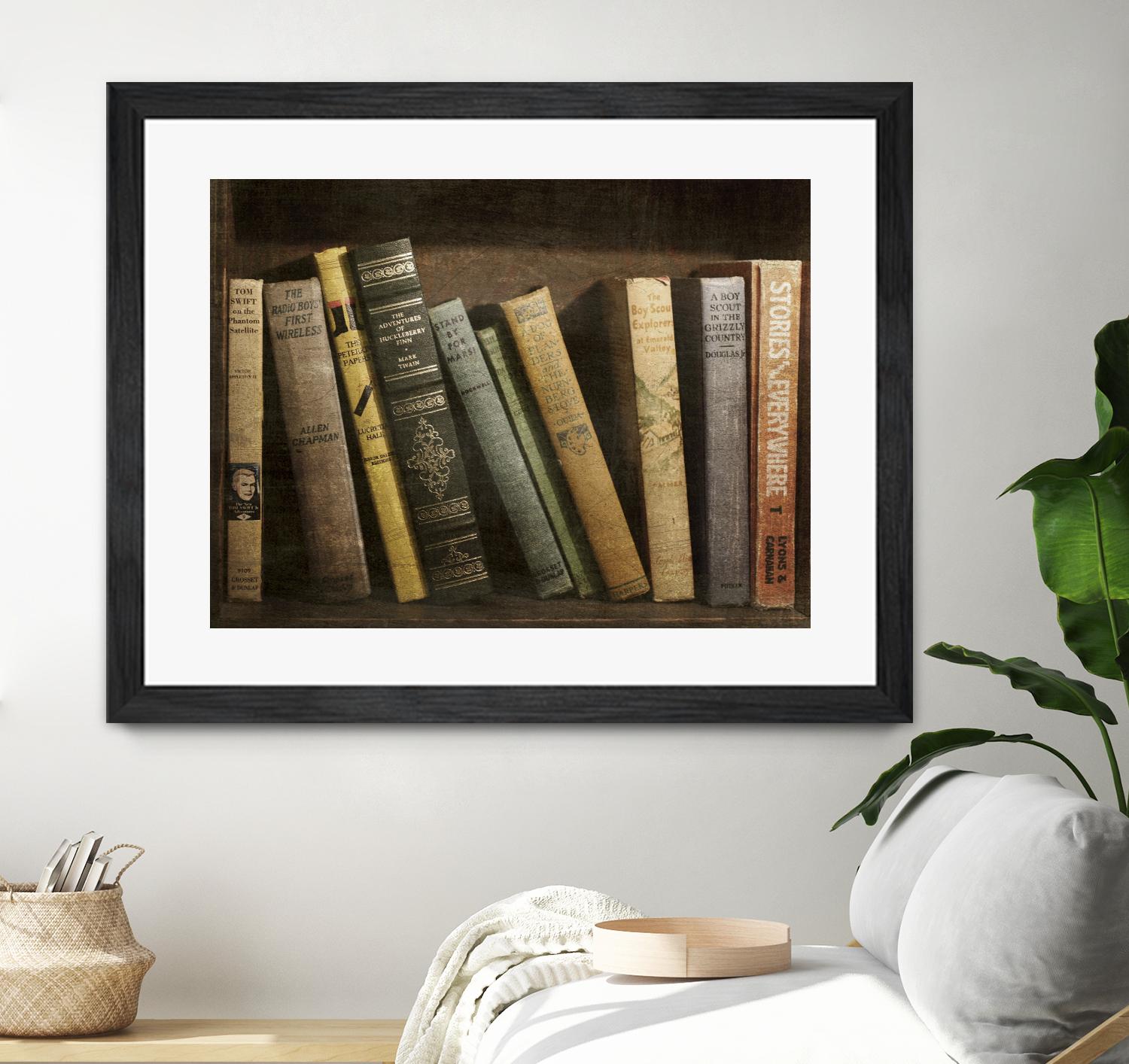 Vintage Book Collection II by Sylvia Cook on GIANT ART - orange leisure