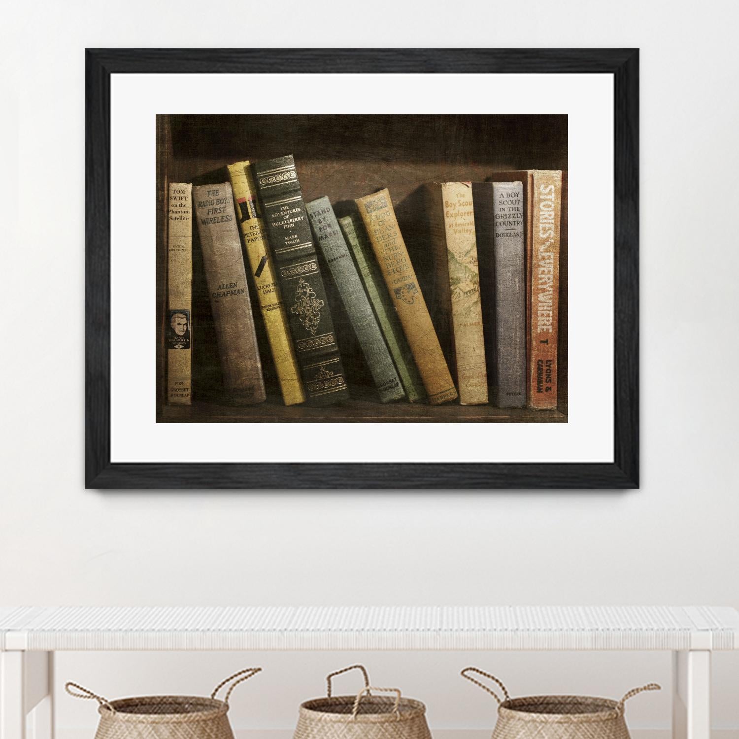 Vintage Book Collection II by Sylvia Cook on GIANT ART - orange leisure