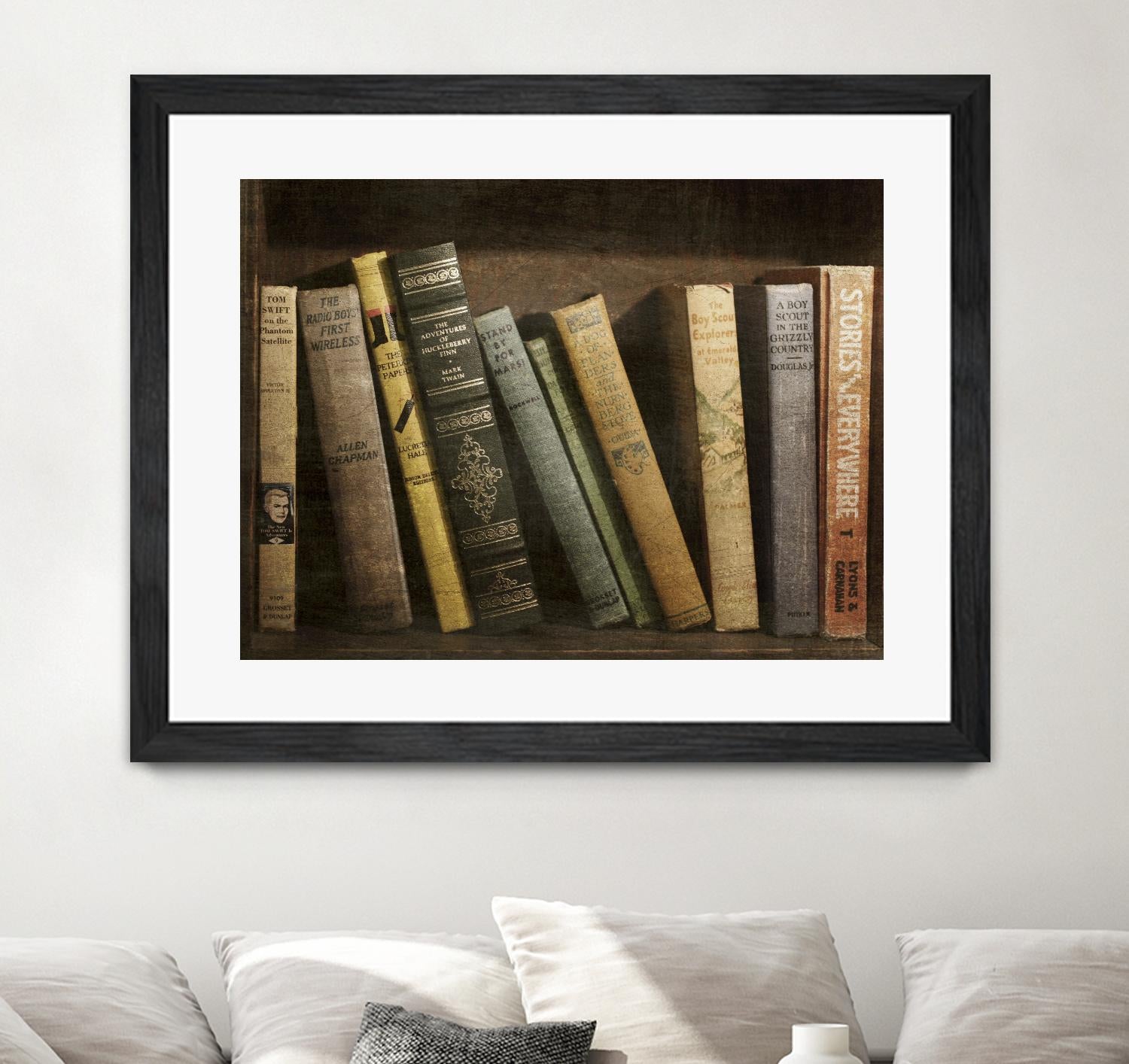 Vintage Book Collection II by Sylvia Cook on GIANT ART - orange leisure