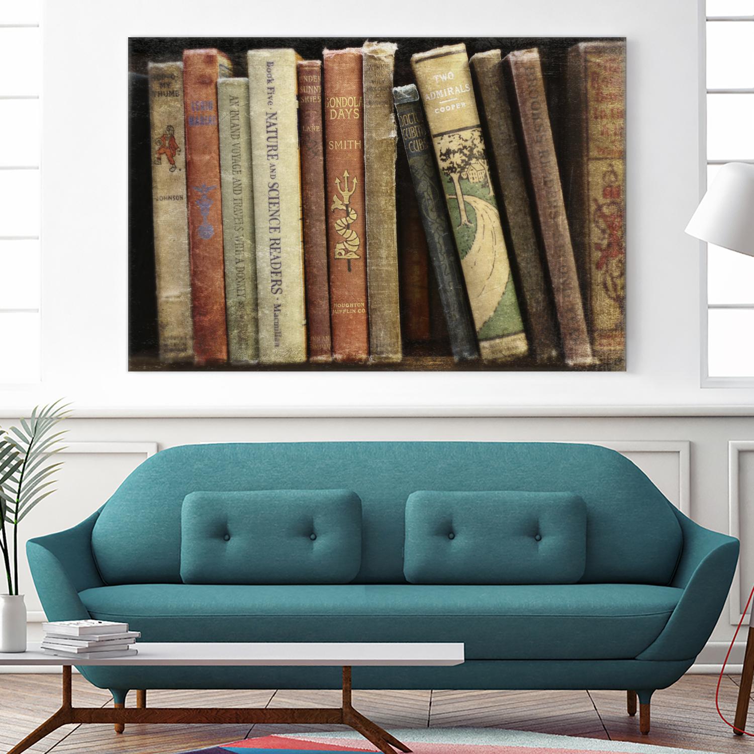 Vintage Book Collection III by Sylvia Cook on GIANT ART - white leisure