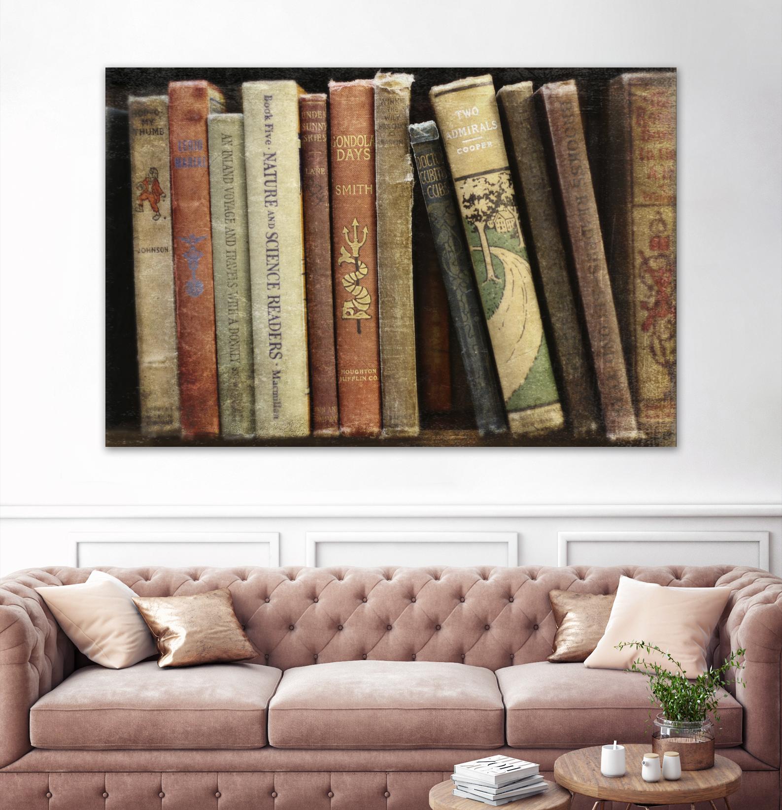 Vintage Book Collection III by Sylvia Cook on GIANT ART - white leisure