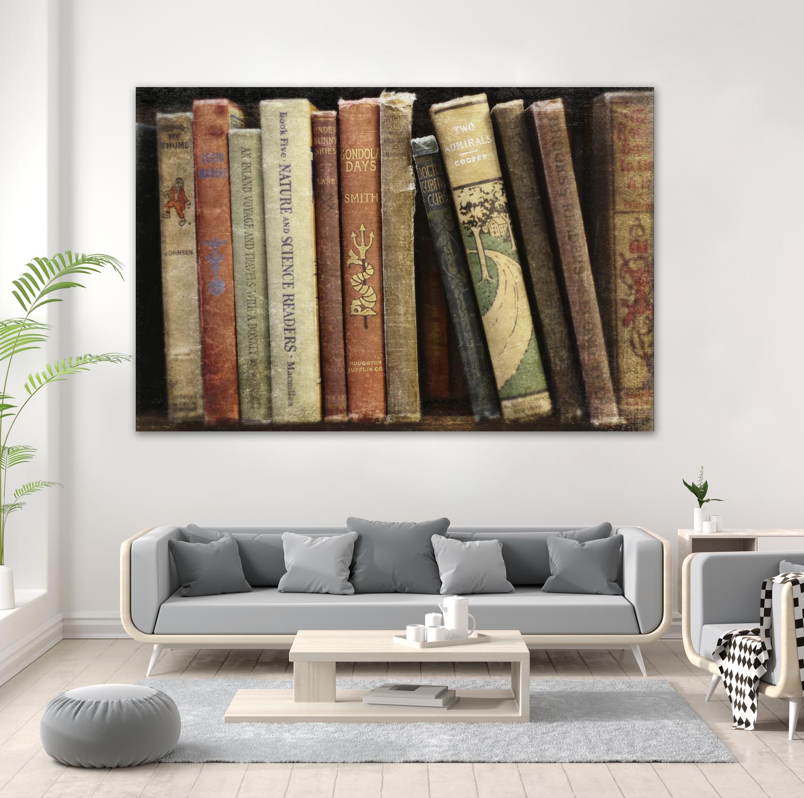 Vintage Book Collection III by Sylvia Cook on GIANT ART - white leisure