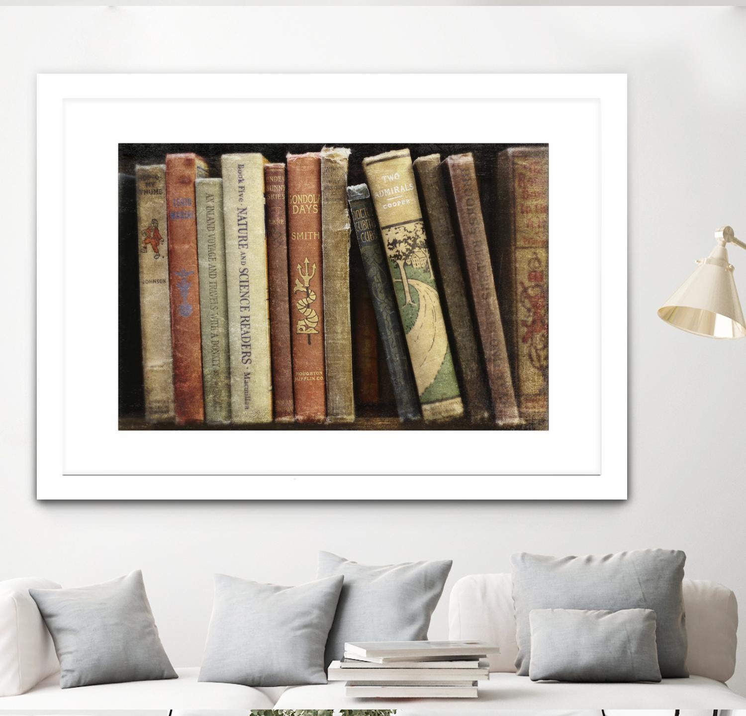 Vintage Book Collection III by Sylvia Cook on GIANT ART - white leisure